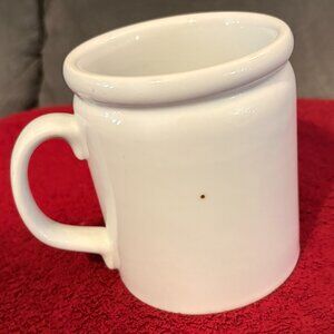 VTG 1960's Restaurant Ware Ceramic White Coffee Mug-Rolled Rim-12 oz-4"H-EUC